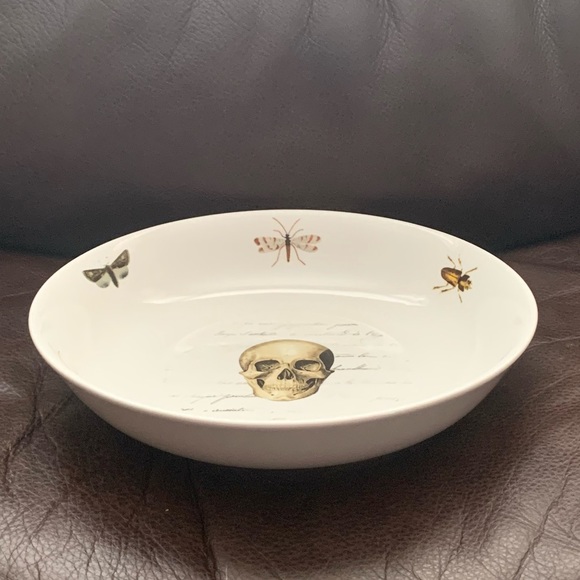 Skull with Script and Insects Porcelain Halloween Bowl - Picture 10 of 13
